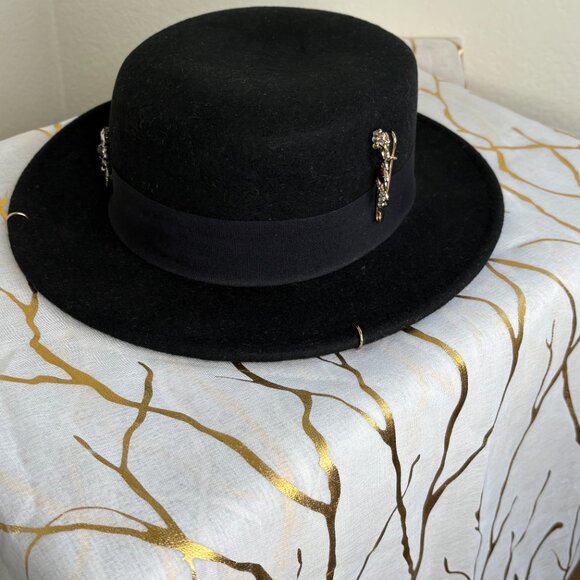 Black Boater Hat main image 4